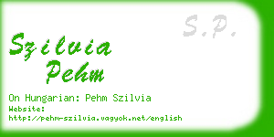 szilvia pehm business card